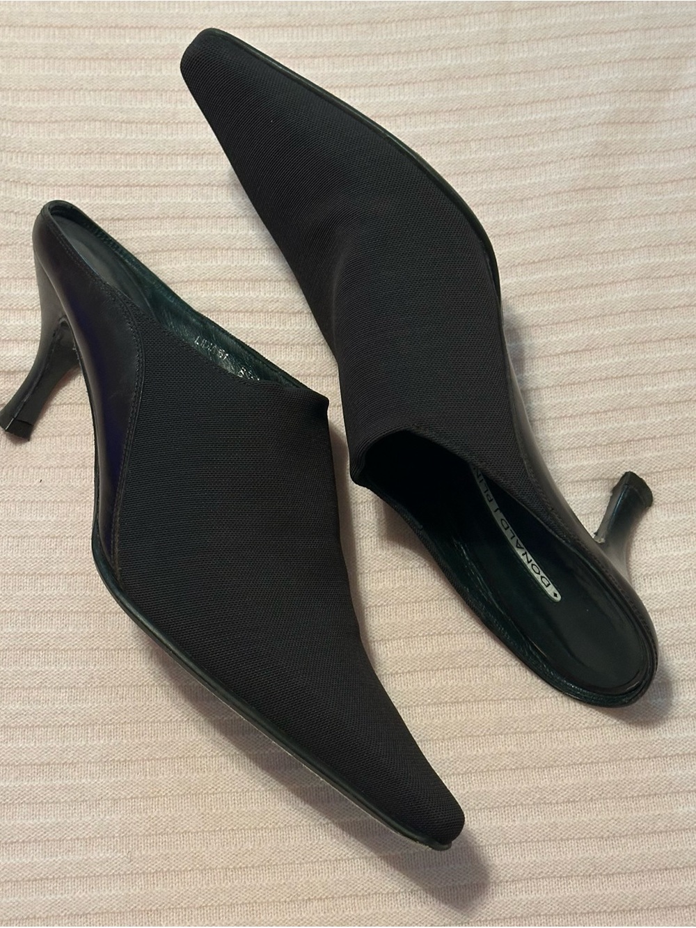 Donald J. Pliner Chocolate Brown Pointed-Toe Mule Heels